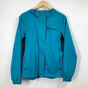 Lole Women's Nylon Waterproof Full Zip Long Sleeve Hooded Raincoat Size M